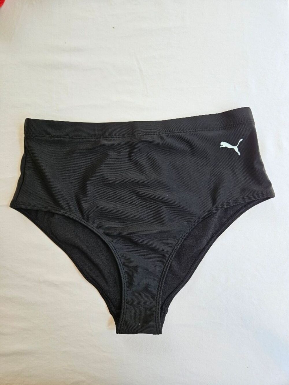 Puma Black High Waist Sport Bikini Bottoms, Brand New, Medium